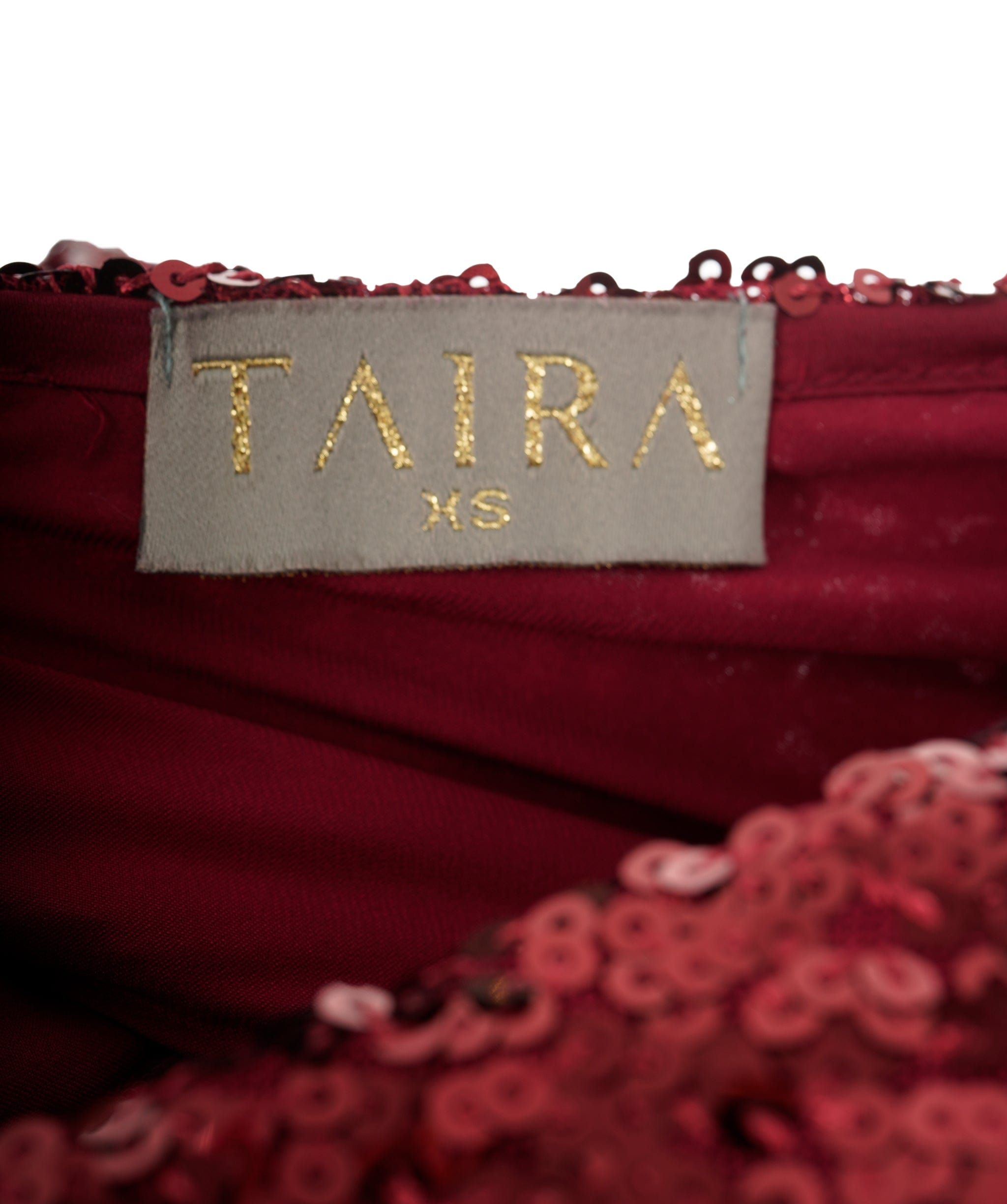 Brand Name Taira xs Sequins Dress Red AVC2023