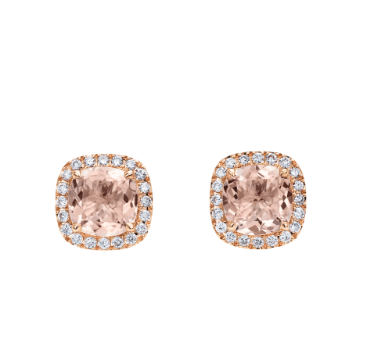 Bucherer Bucherer One Size 18K Rose Gold Morganites Diamond Blush Ear Pin ALTC0948
