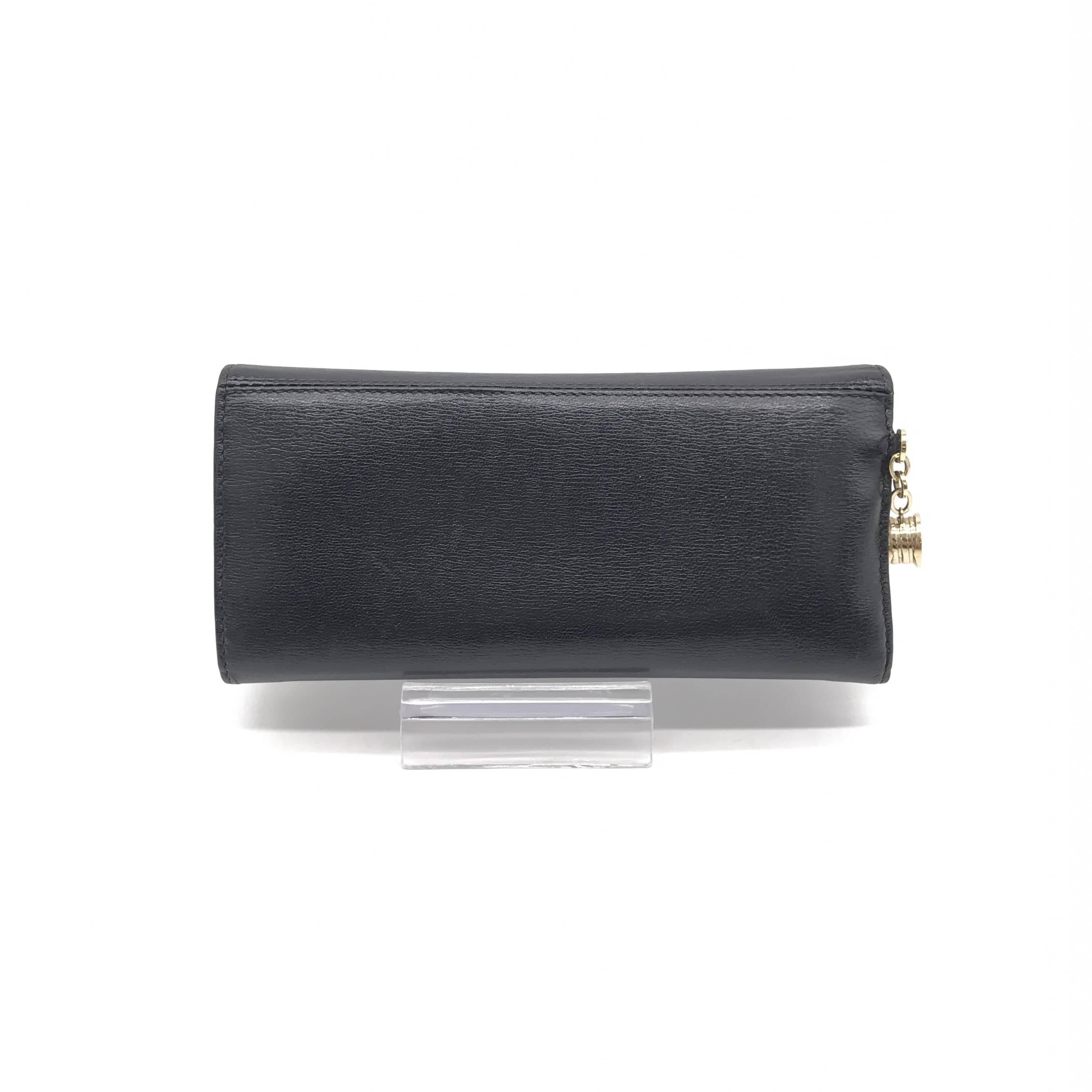 Bulgari Bulgari Black leather long wallet for men ALC3211