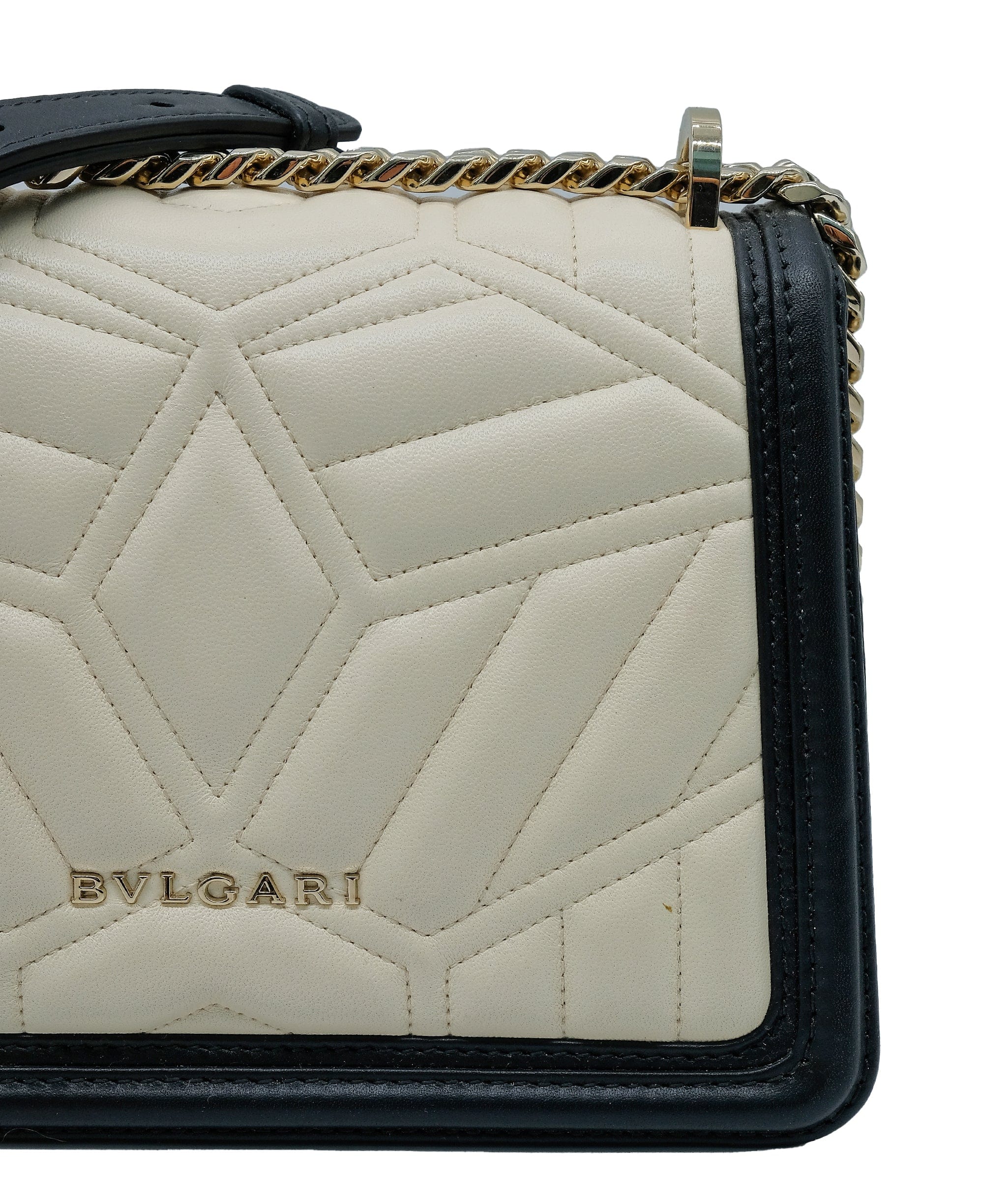 Bulgari Bvlgari Serpenti Black/White Leather bag RJC3743