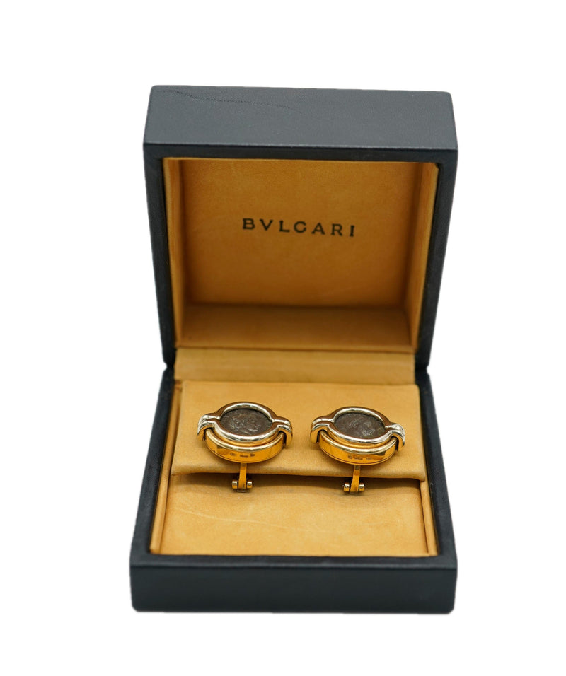 Bulgari Bulgari Monete earclips 18K white and yellow gold AHC1673
