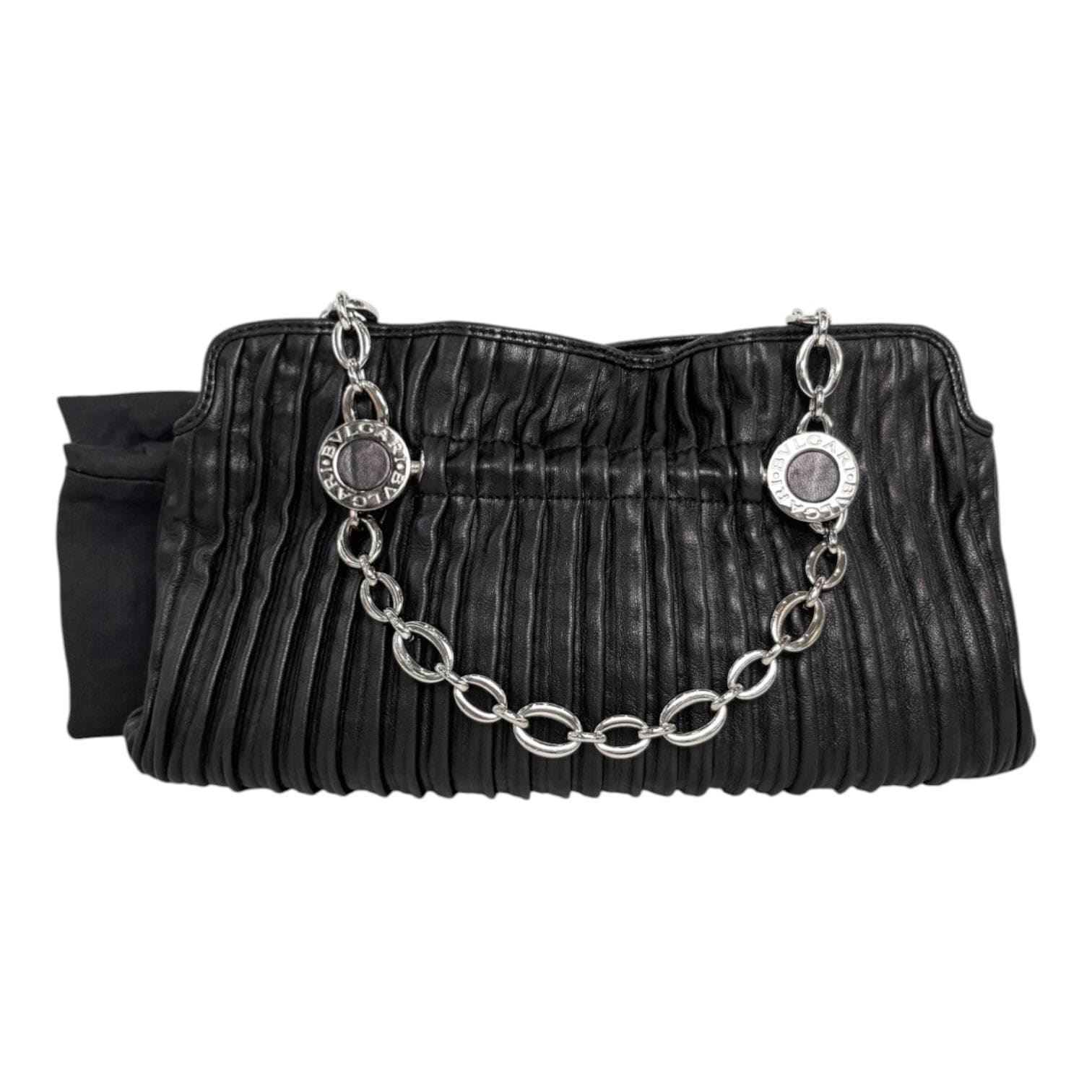 Bulgari Bvlgari Black Leather Chain Bag