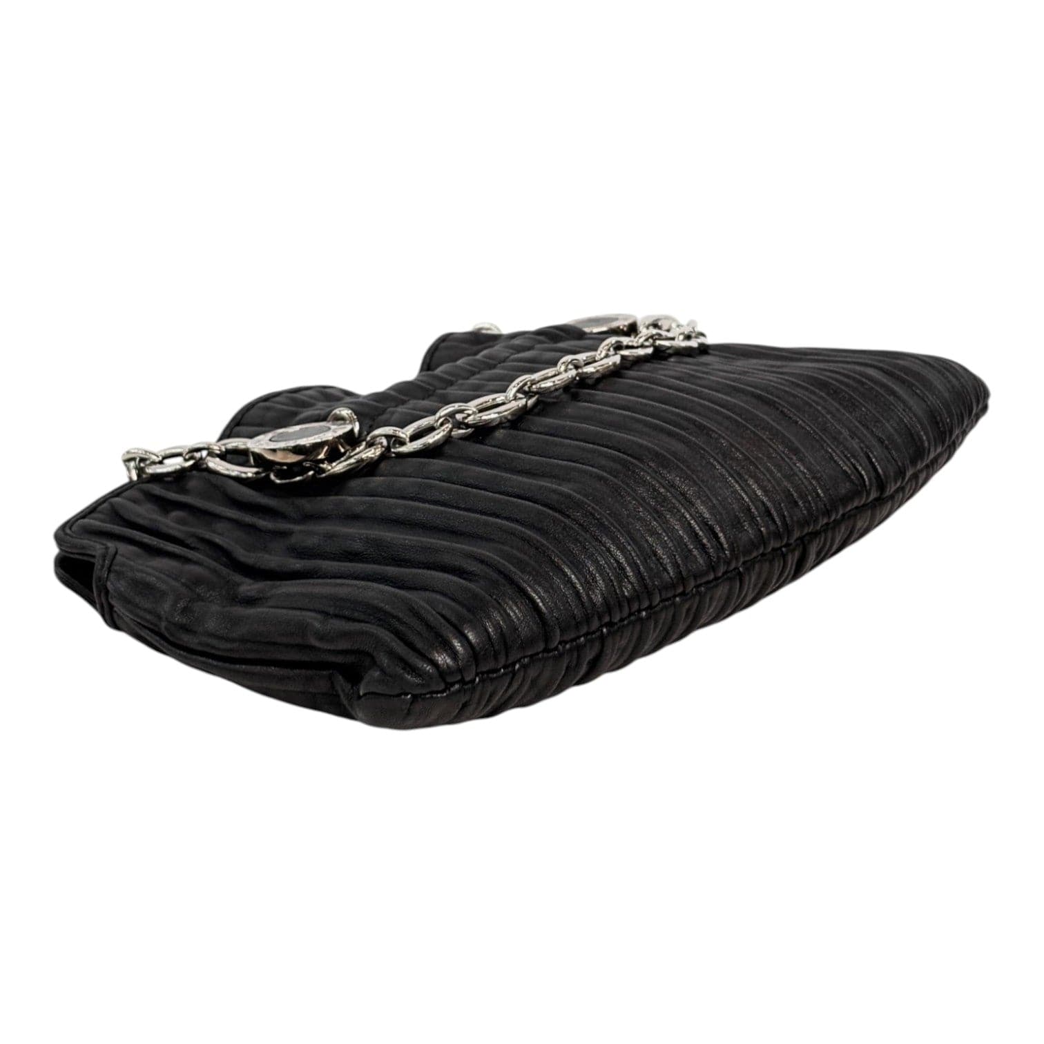 Bulgari Bvlgari Black Leather Chain Bag