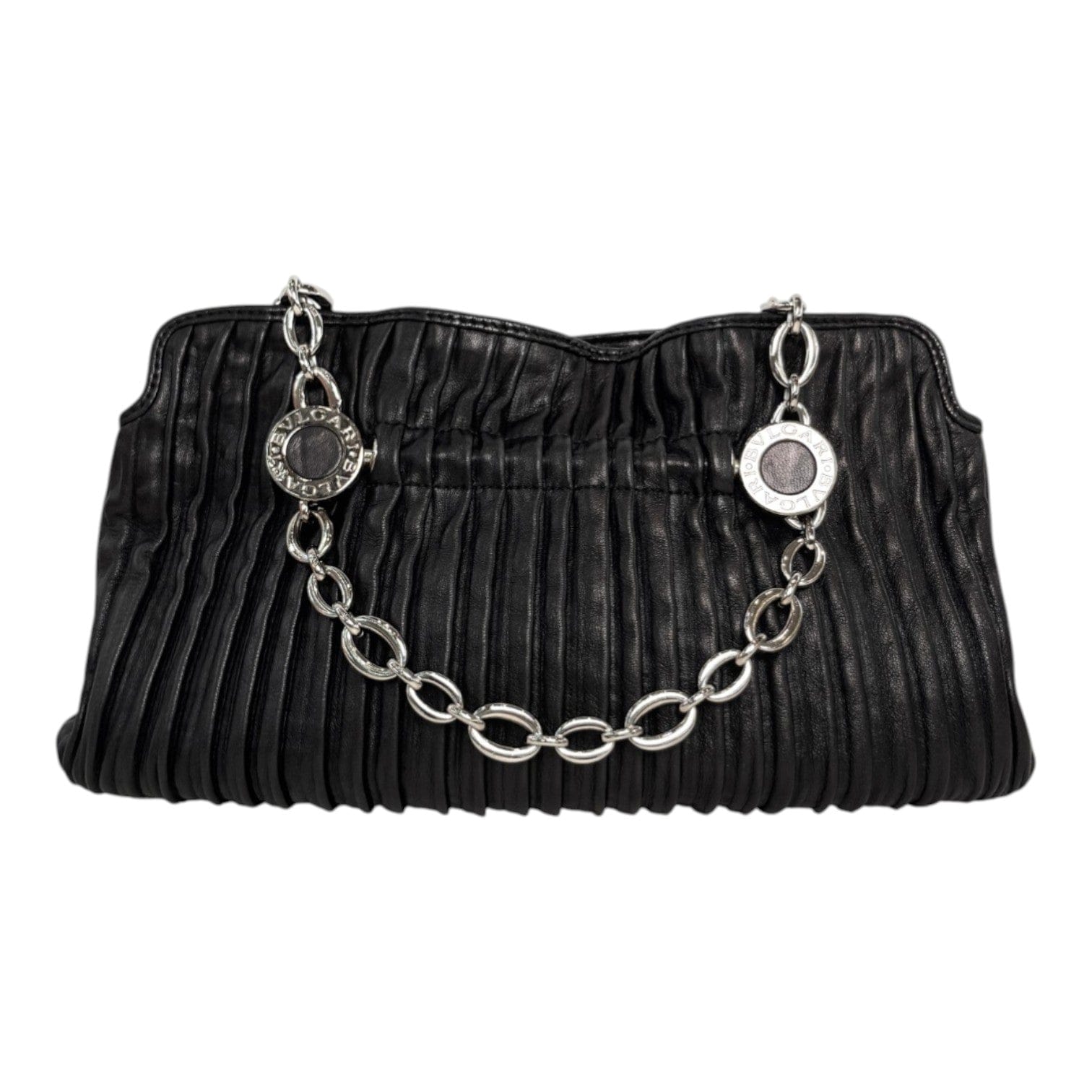 Bulgari Bvlgari Black Leather Chain Bag