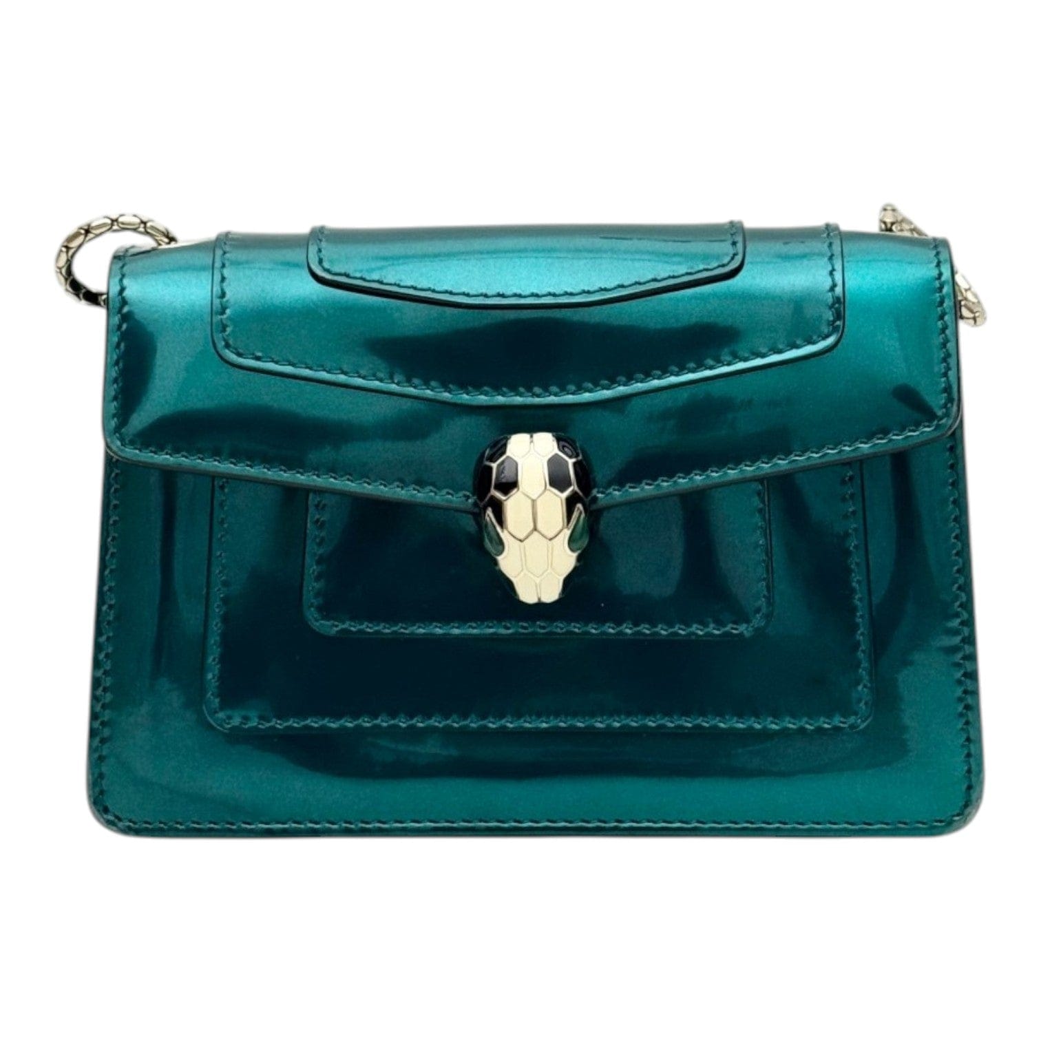 Bulgari Bvlgari Green Mini Serpenti Chain Bag