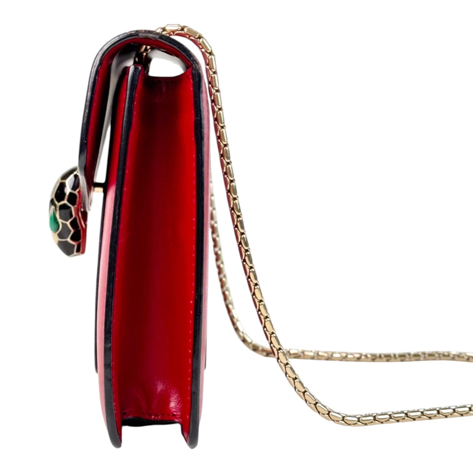 Bulgari Bvlgari Red Mini Serpenti Chain Bag