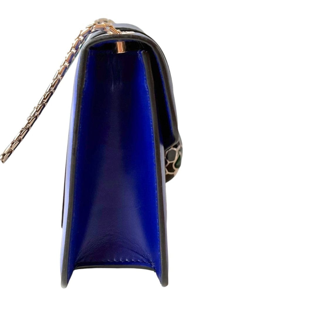 Bulgari Bvlgari Serpenti Bag Cross Body Small Blue Calfskin