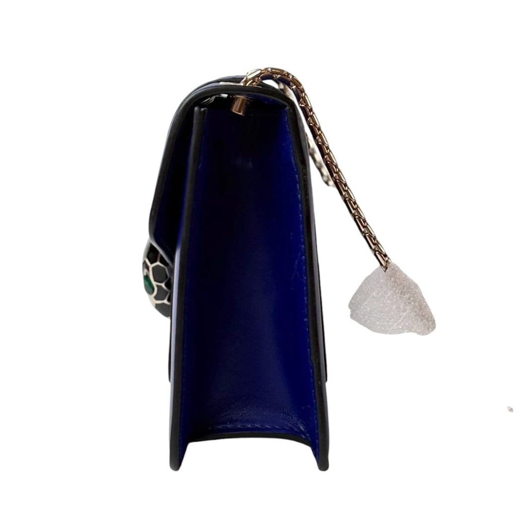 Bulgari Bvlgari Serpenti Bag Cross Body Small Blue Calfskin