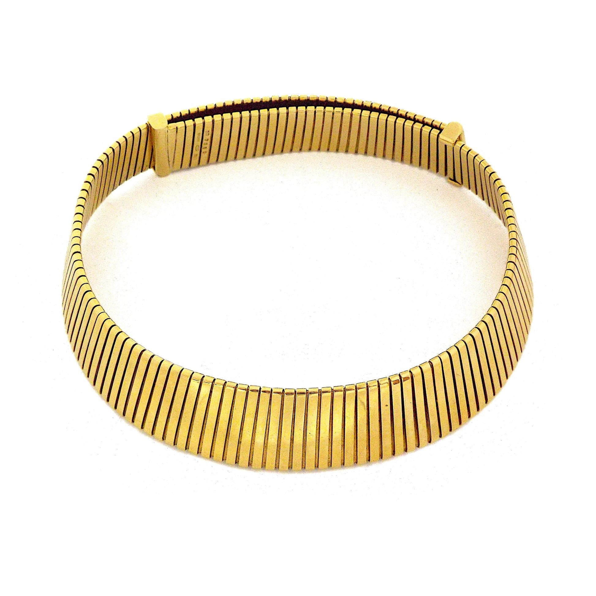 Bulgari 18kt yellow gold Bulgari Tubogas adjustable choker ASC5135