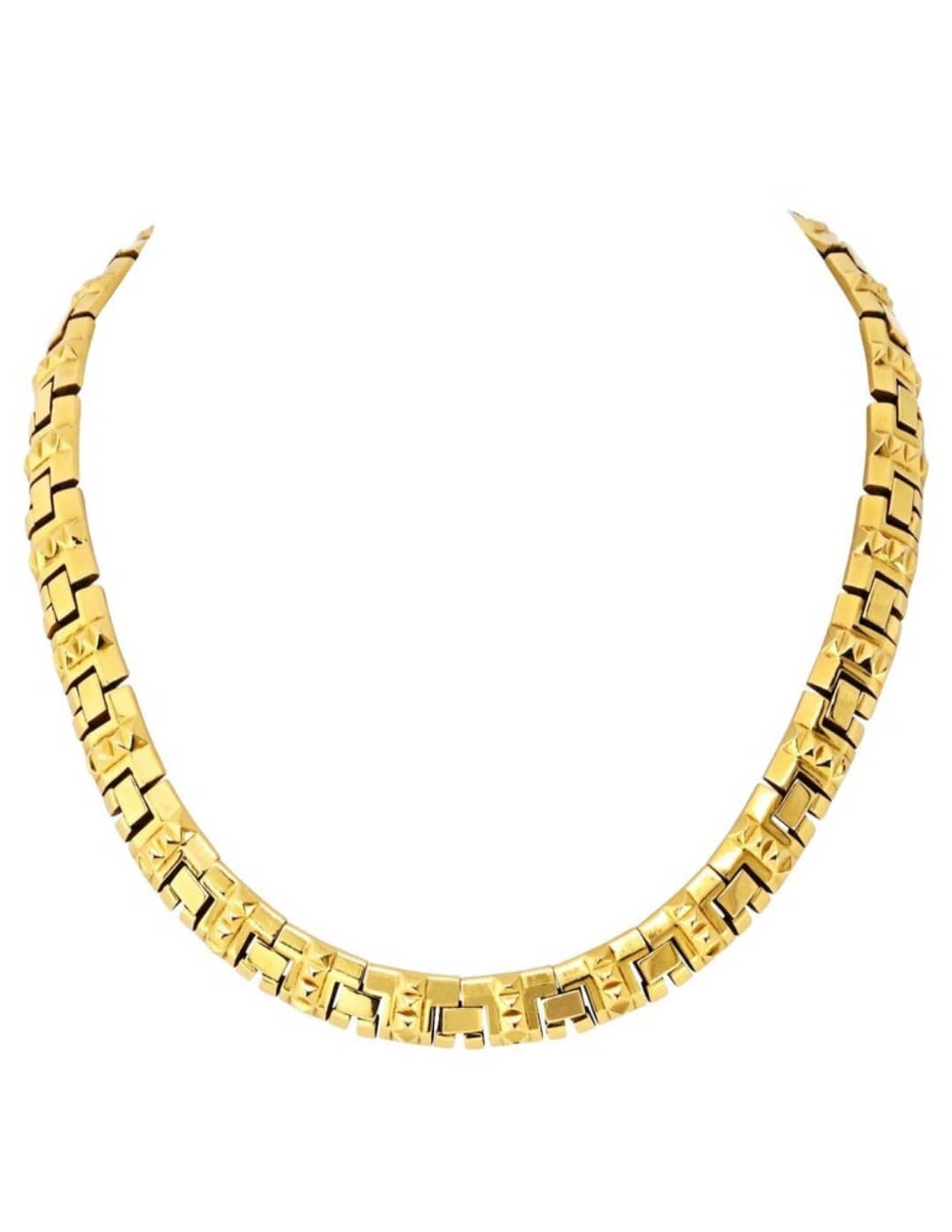 Bulgari Bulgari 18K Yellow Gold Structural Collar Necklace ASC7031