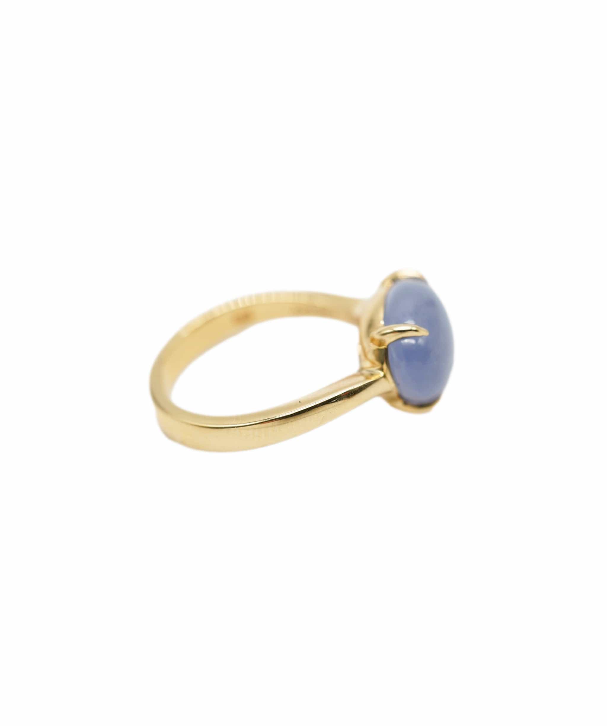 Bulgari Bulgari Blue Chalcedony & Yellow Gold Ring ASL10284