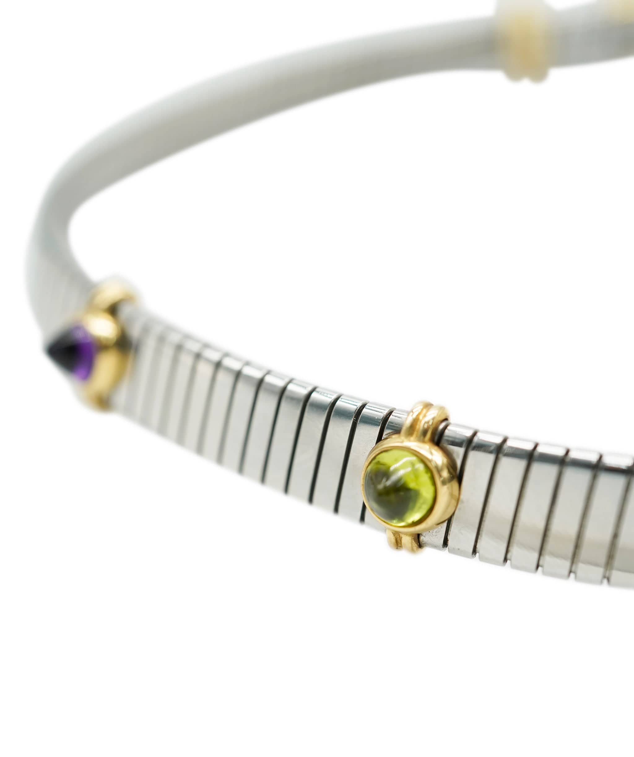 Bulgari Bulgari Stainless steel Yellow gold gem-set choker AHC1990