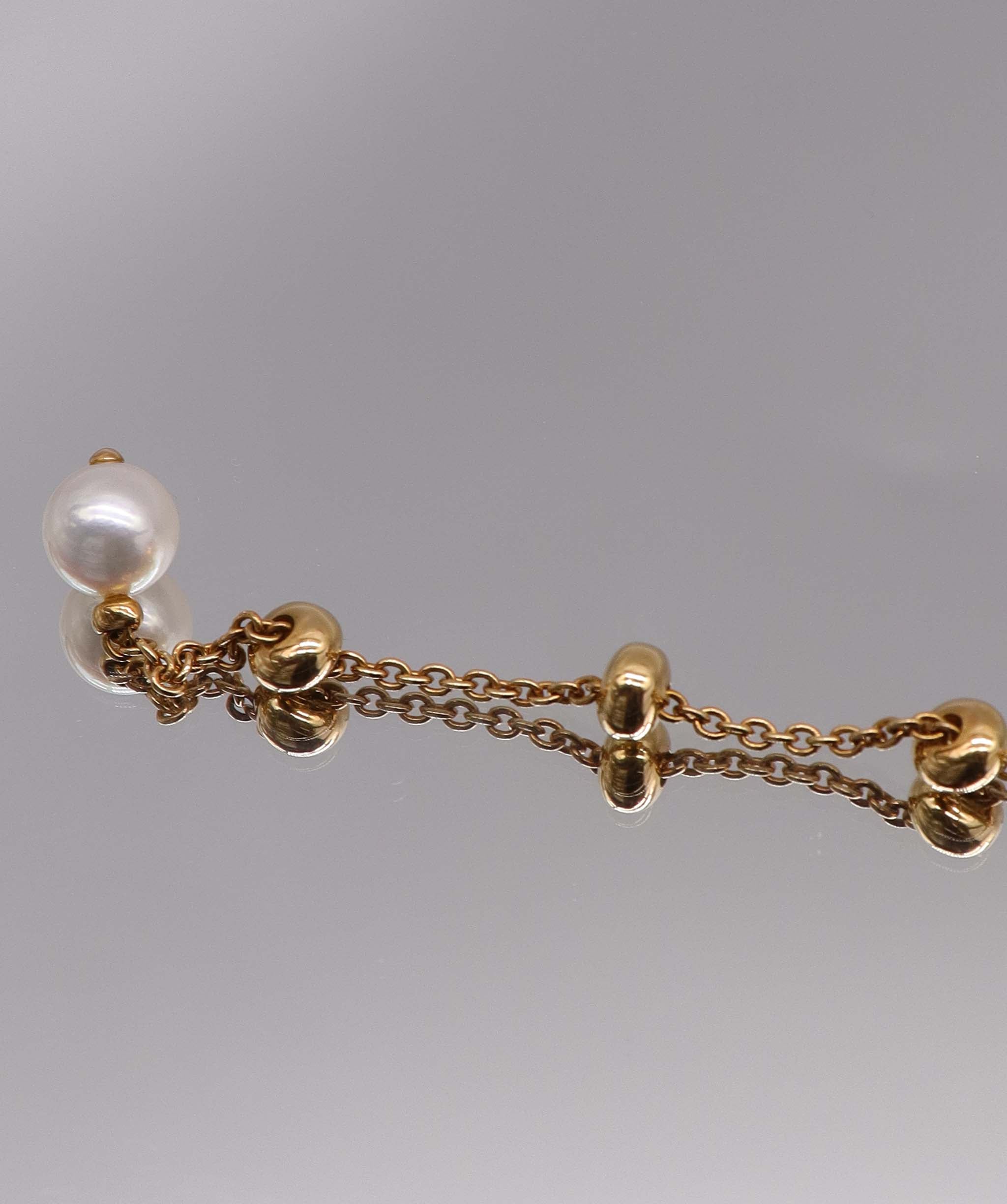 Bulgari BVLGARI Allegra Akoya Pearl 7.4-7.2mm 18K YG 750 Multi Stone Necklace DXBS5573