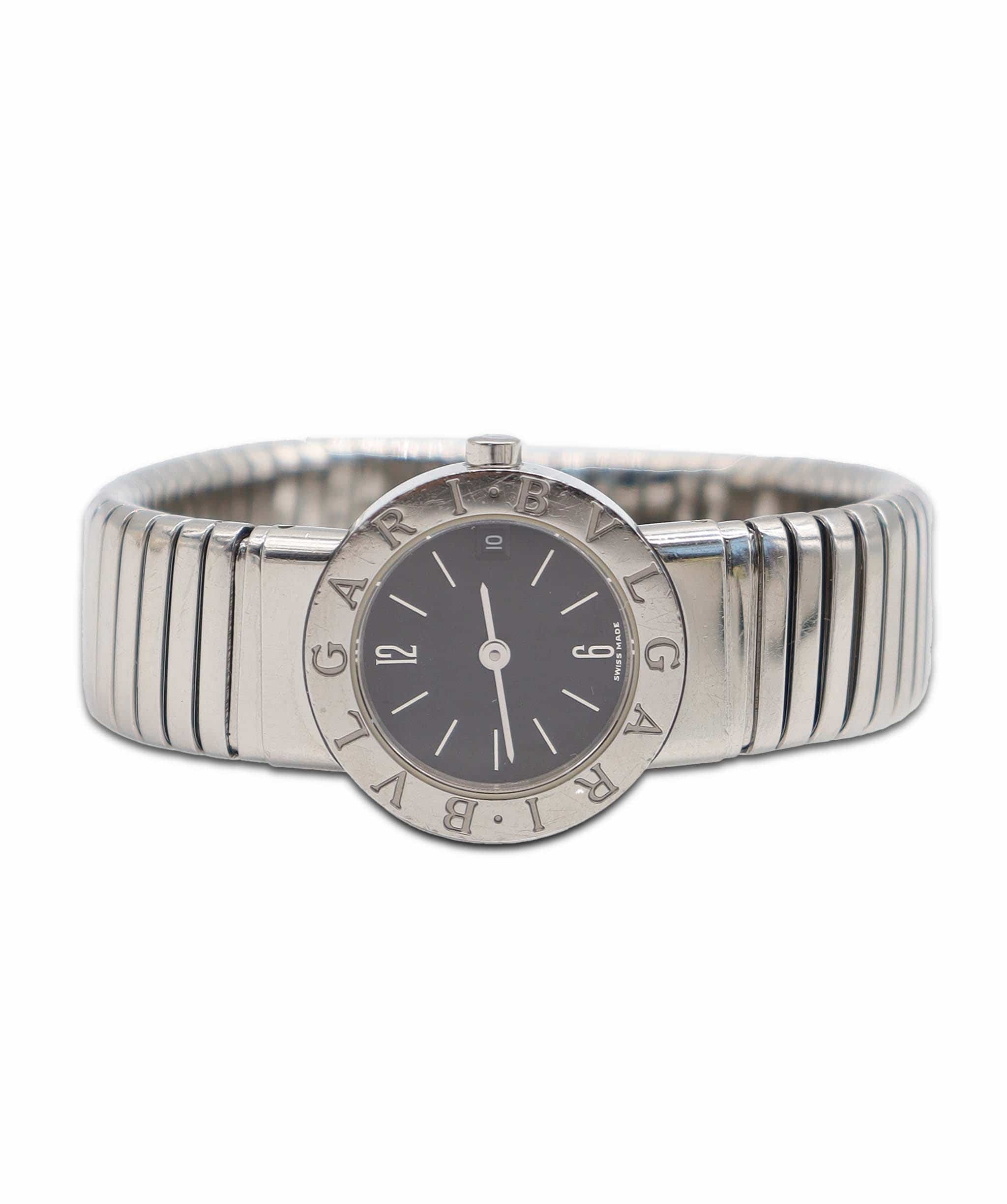 Bulgari BVLGARI Bulgari Bulgari Tubogas BB232TS Women's Watch Date Black Quartz Watch BVLGARI BVLGARI 90320128 DXBS6393