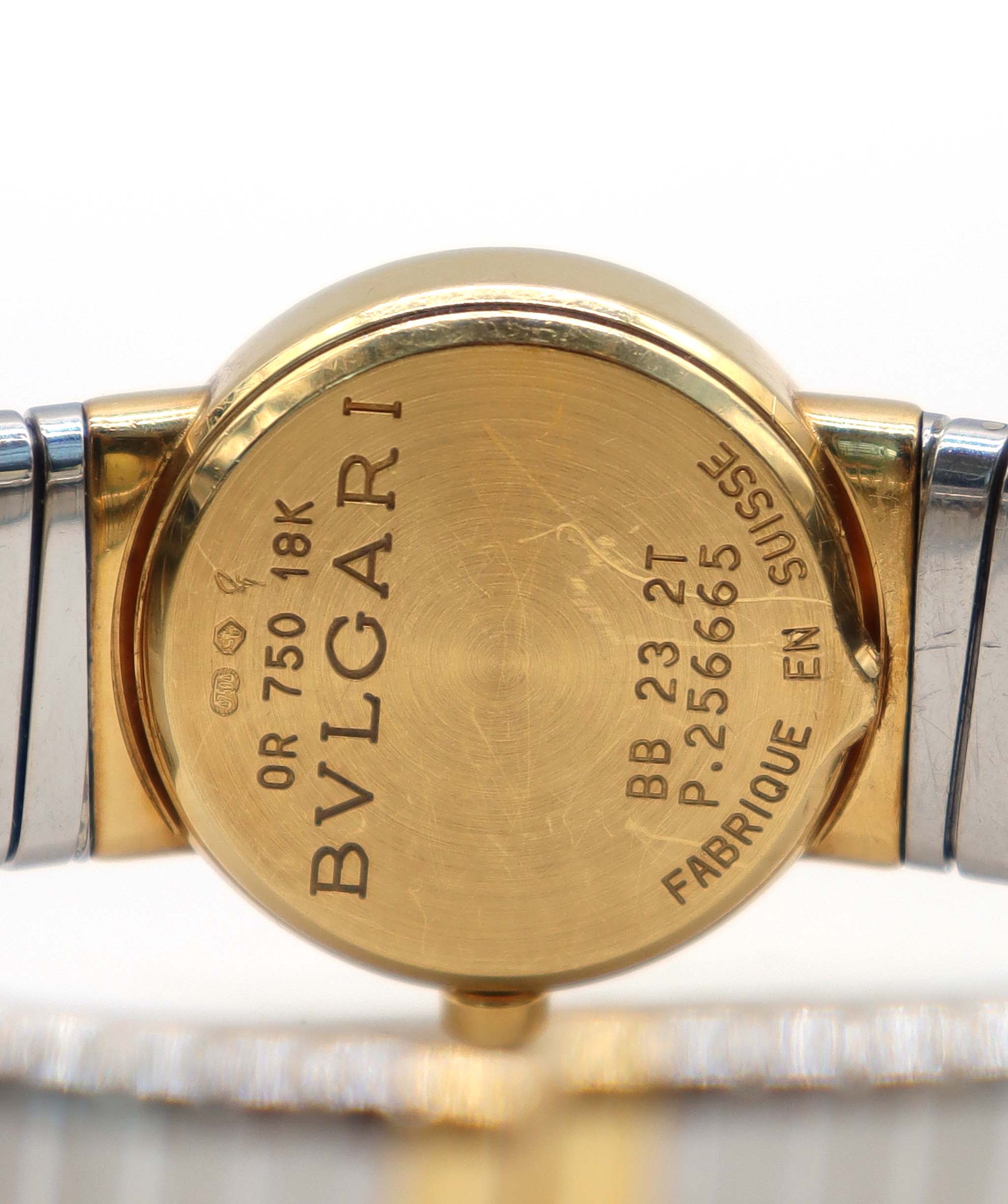 Bulgari BVLGARI Bulgari Bulgari Tubogas Combination BB23 2T Women's Watch Black K18YG Quartz Watch BVLGARI BVLGARI 90320013 DXBS6385