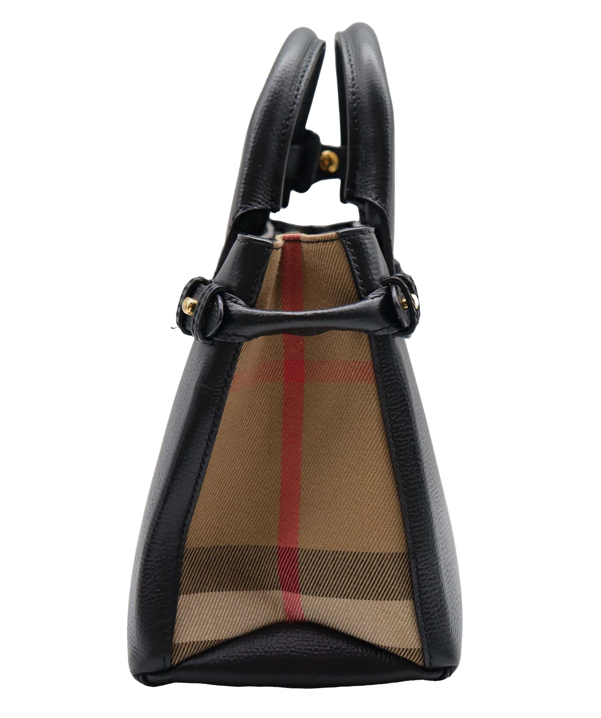 Burberry Burberry Black Leather Tote Bag GHW  AGC3022