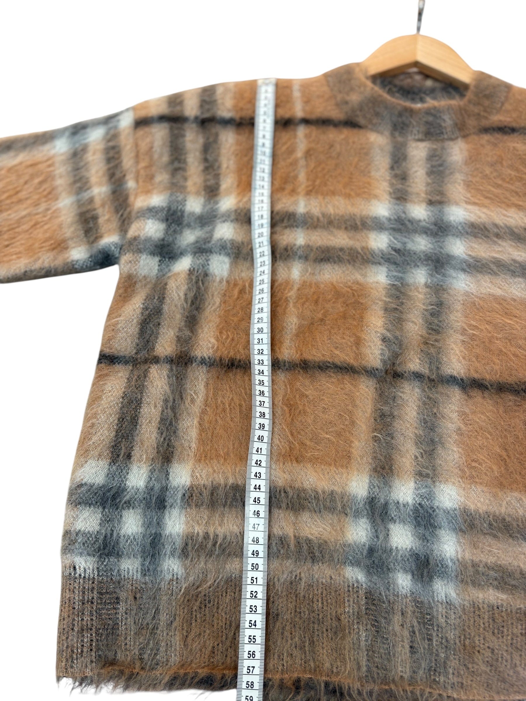Burberry Burberry Crew Neck Mohair Blend Pullover Check Design Size M