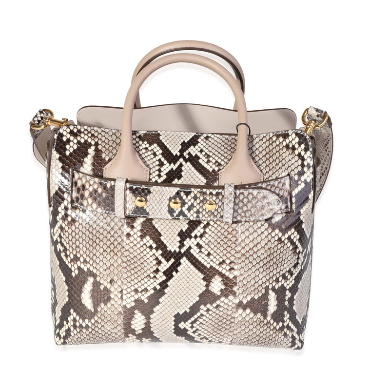 Burberry Natural Python Pale Drift Leather Small Belt Bag