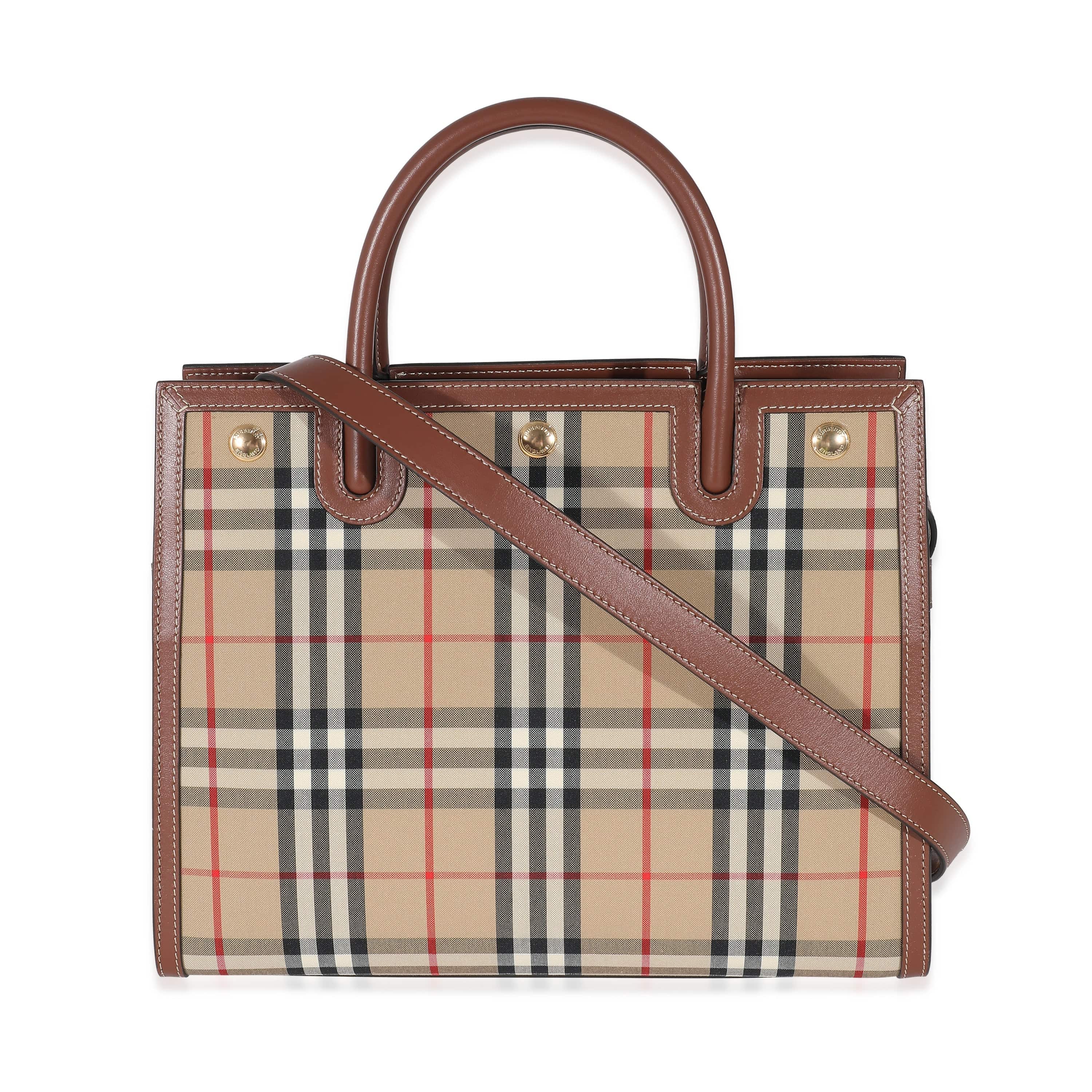 Burberry Burberry Title Vintage Check Small Top Handle Tote