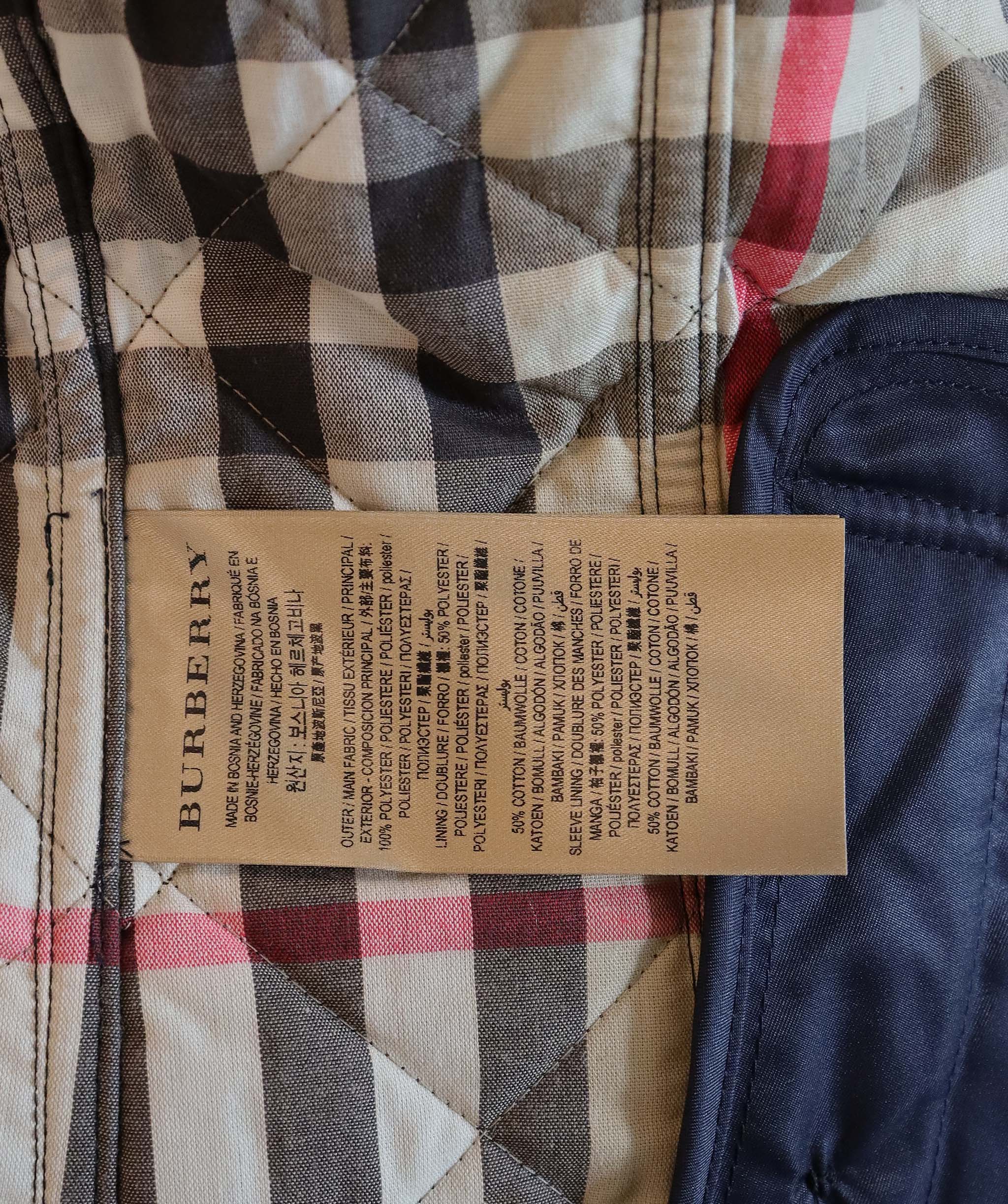 Burberry Burberry Quilted Navy Barbour Jacket With Tags  AGC3020