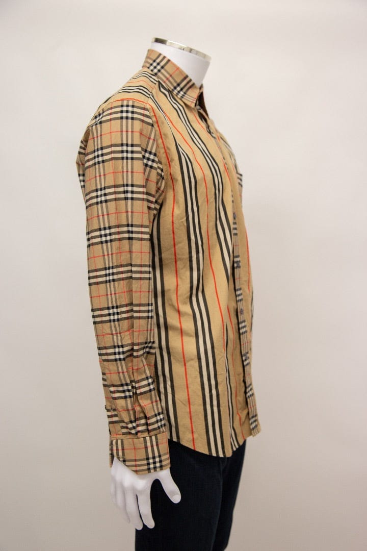 Burberry Burberry L/S Check Shirt Beige M