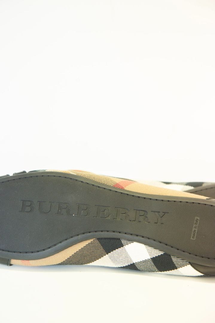Burberry Burberry Check Ballet Flat Shoes Beige/ Black 41