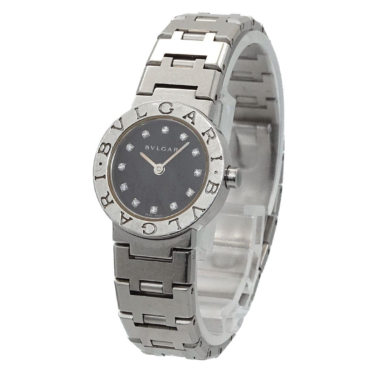 BVLGARI BVLGARI BVLGARIBVLGARI BB23SS 12P Diamond Quartz Silver Dial Ladies 90310603