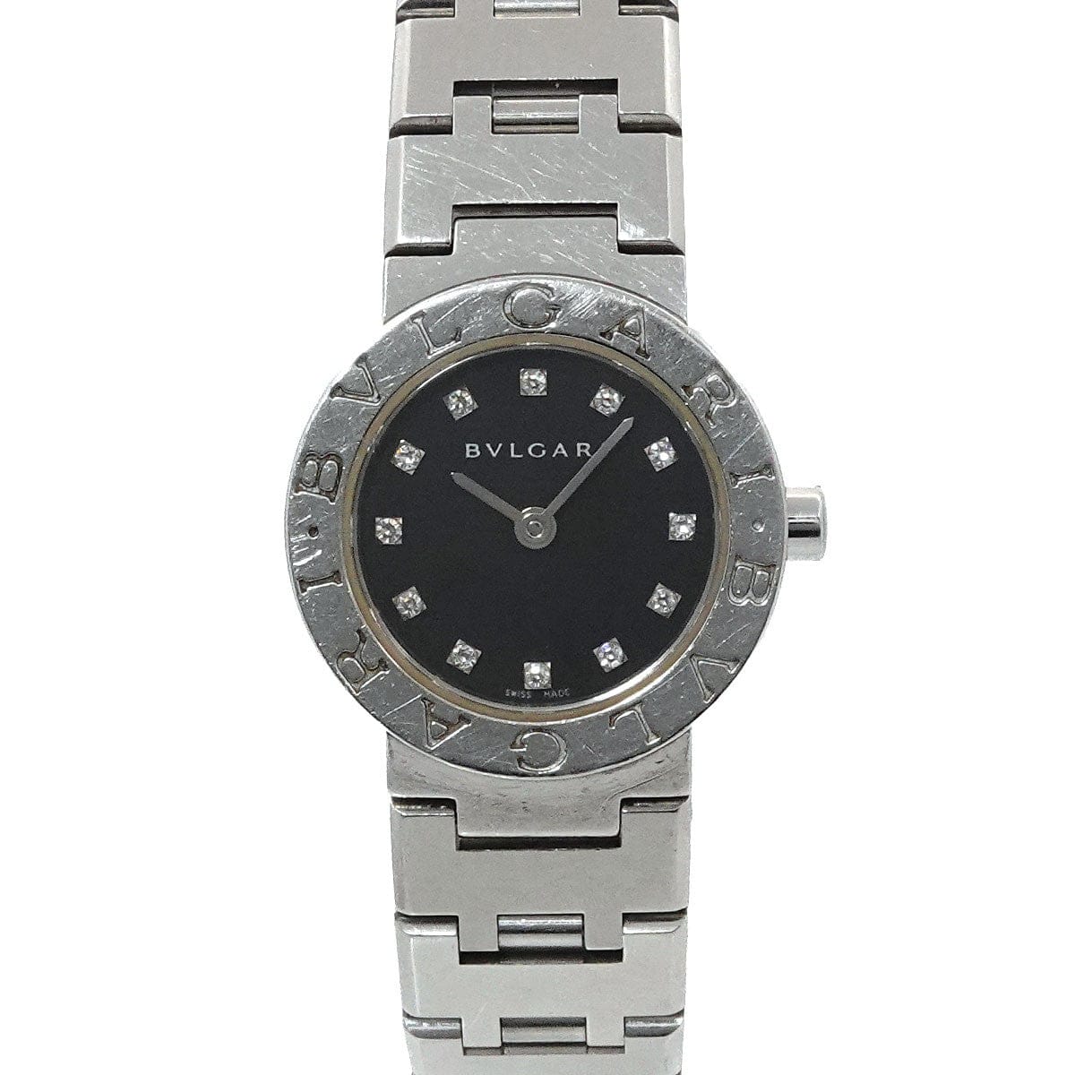 BVLGARI BVLGARI BVLGARIBVLGARI BB23SS 12P Diamond Quartz Silver Dial Ladies 90310603