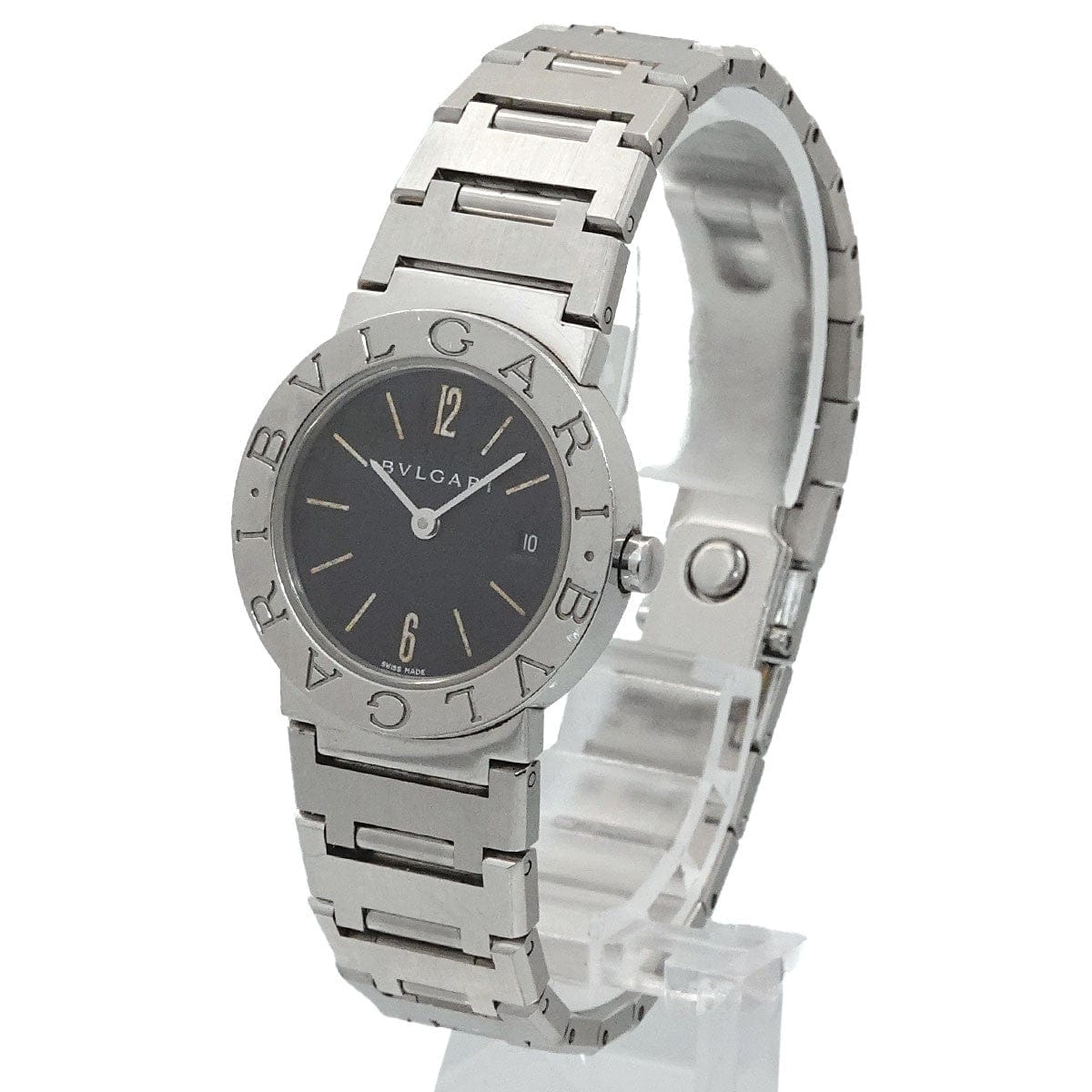BVLGARI BVLGARI BVLGARIBVLGARI BB26SS Quartz Black Dial Ladies Watch 90310512