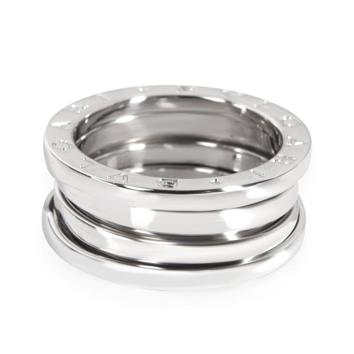 111496, BVLGARI B.zero1 Three-Band Ring in 18K White Gold, Size 52