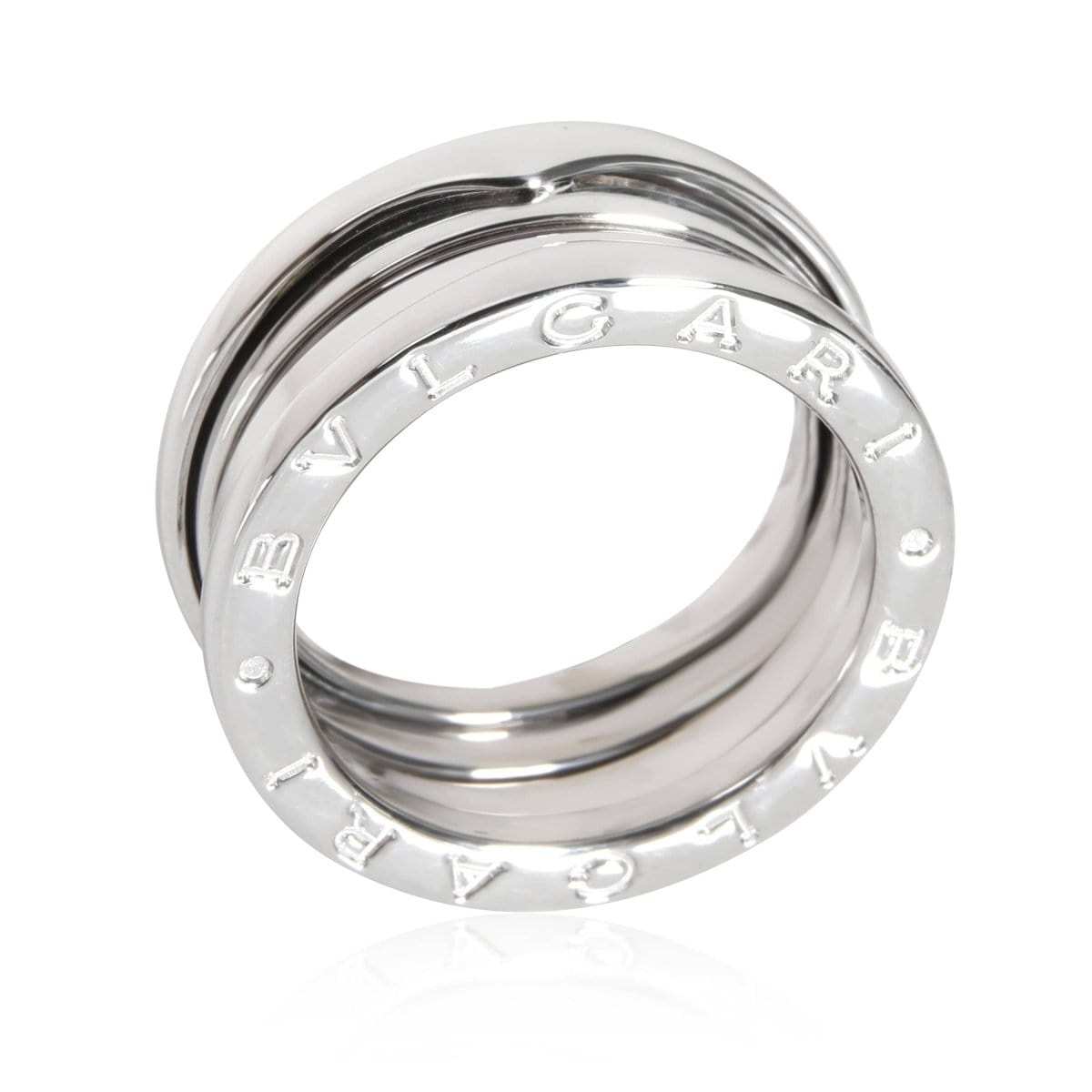 111496, BVLGARI B.zero1 Three-Band Ring in 18K White Gold, Size 52