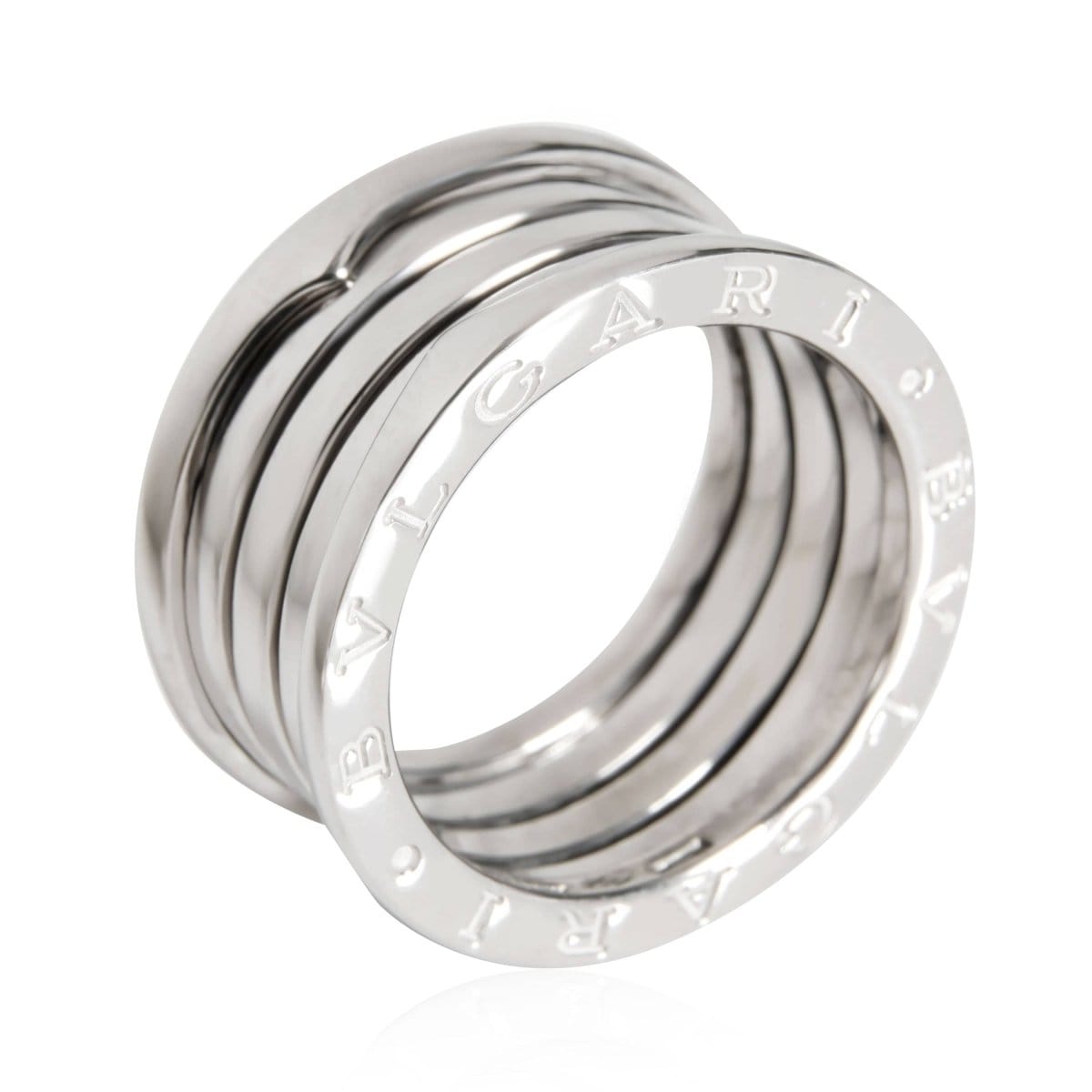 112757, BVLGARI B.Zero1 Four-Band Ring in 18k White Gold, Size 50