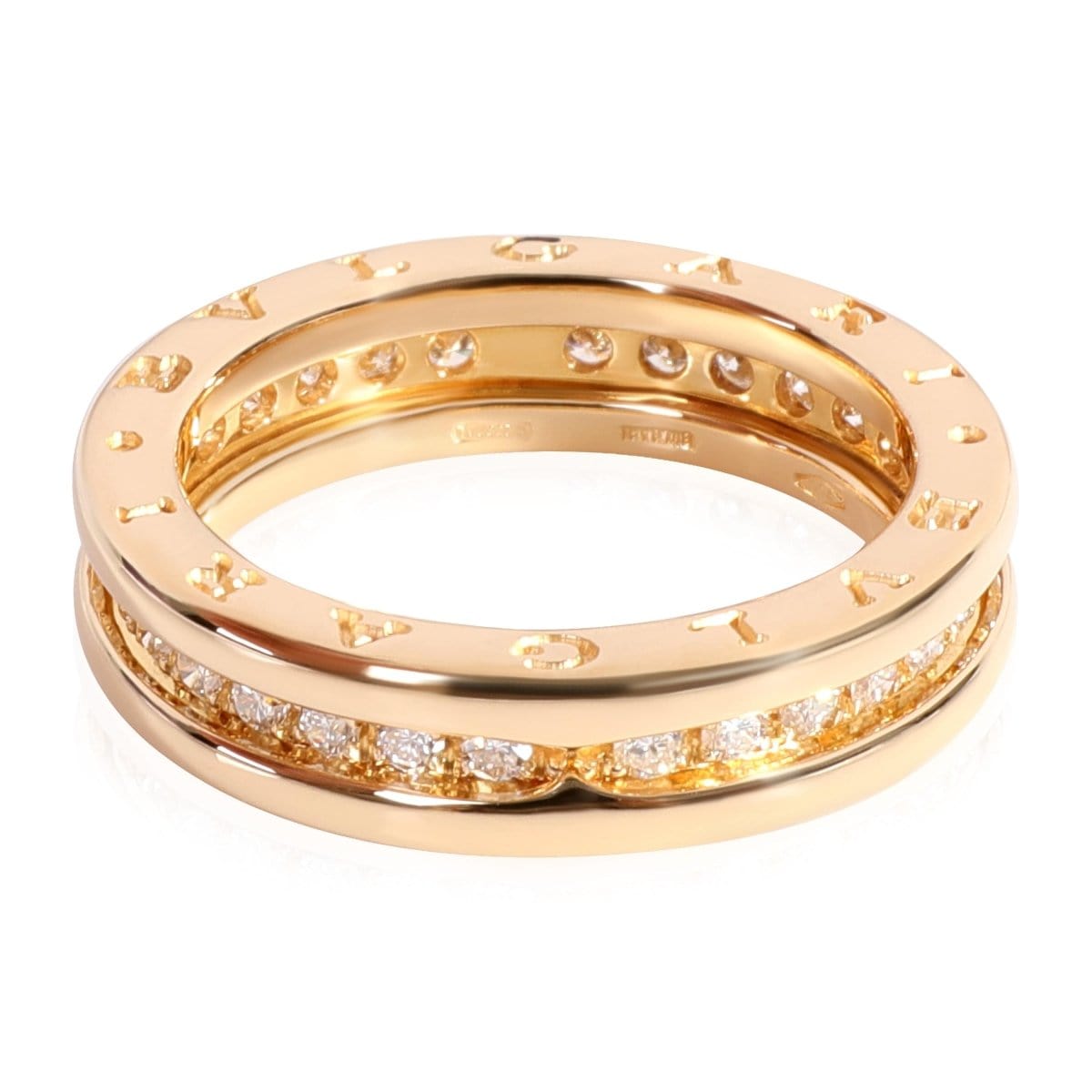 118616, BVLGARI B.Zero1 Diamond Ring in 18k Yellow Gold 0.45 CTW, Size 49