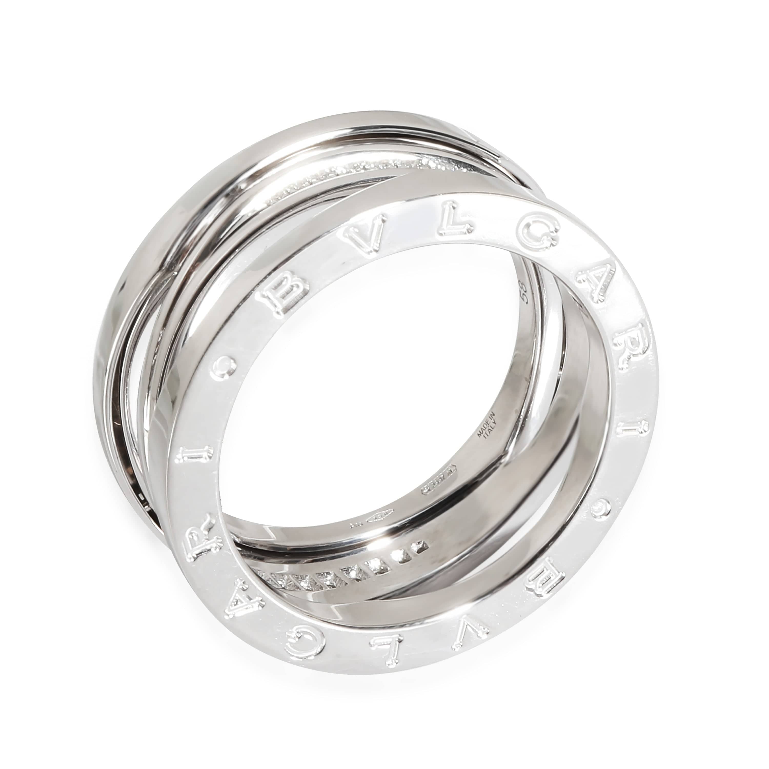 BVLGARI BVLGARI B.zero 1 Legend Diamond Ring in 18k White Gold 0.16 CTW
