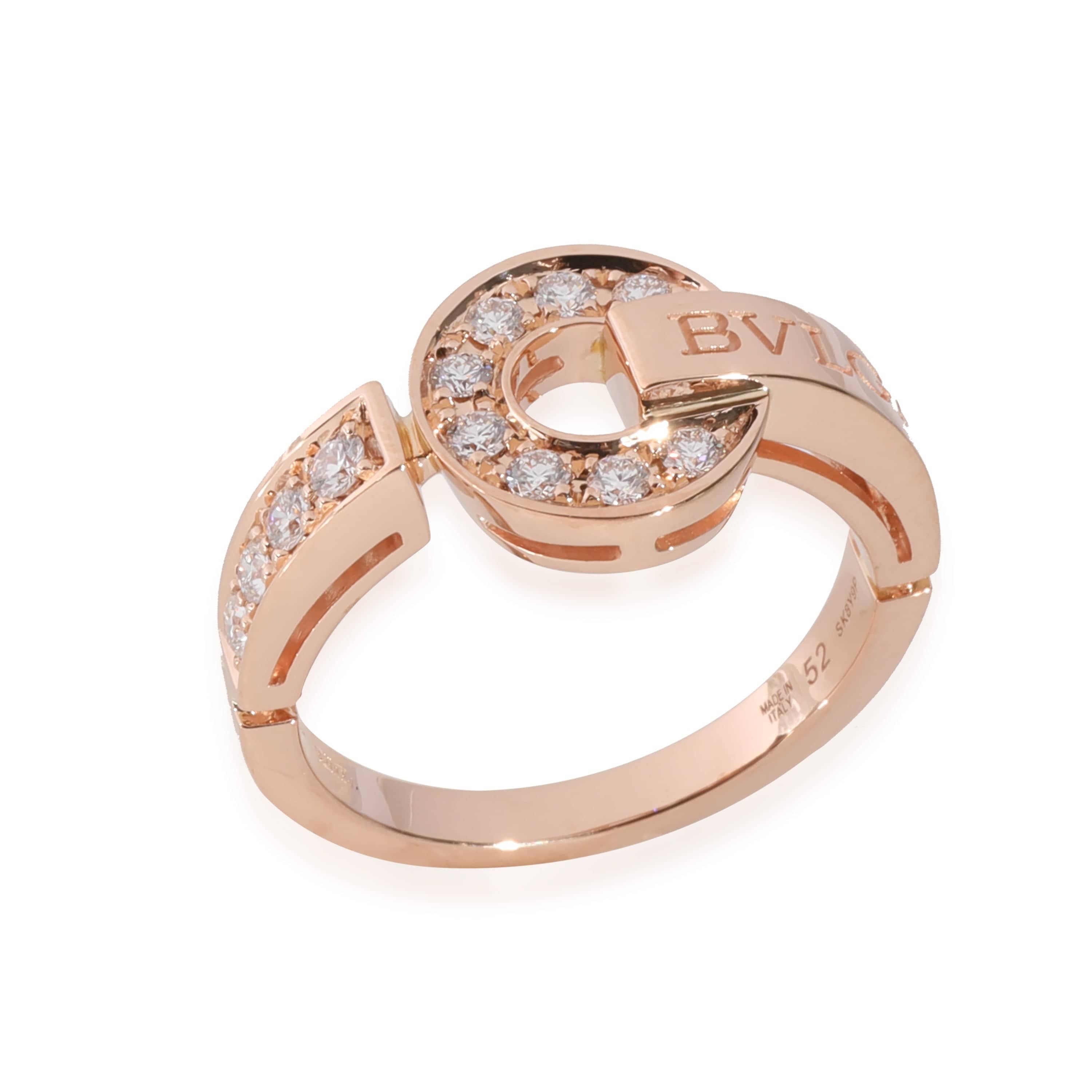 BVLGARI BVLGARI Bvlgari Bvlgari Diamond  Ring in 18k Rose Gold 0.28 CTW