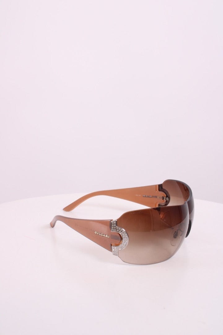 Bvlgari Bvlgari Crystal Detail Sunglasses Brown