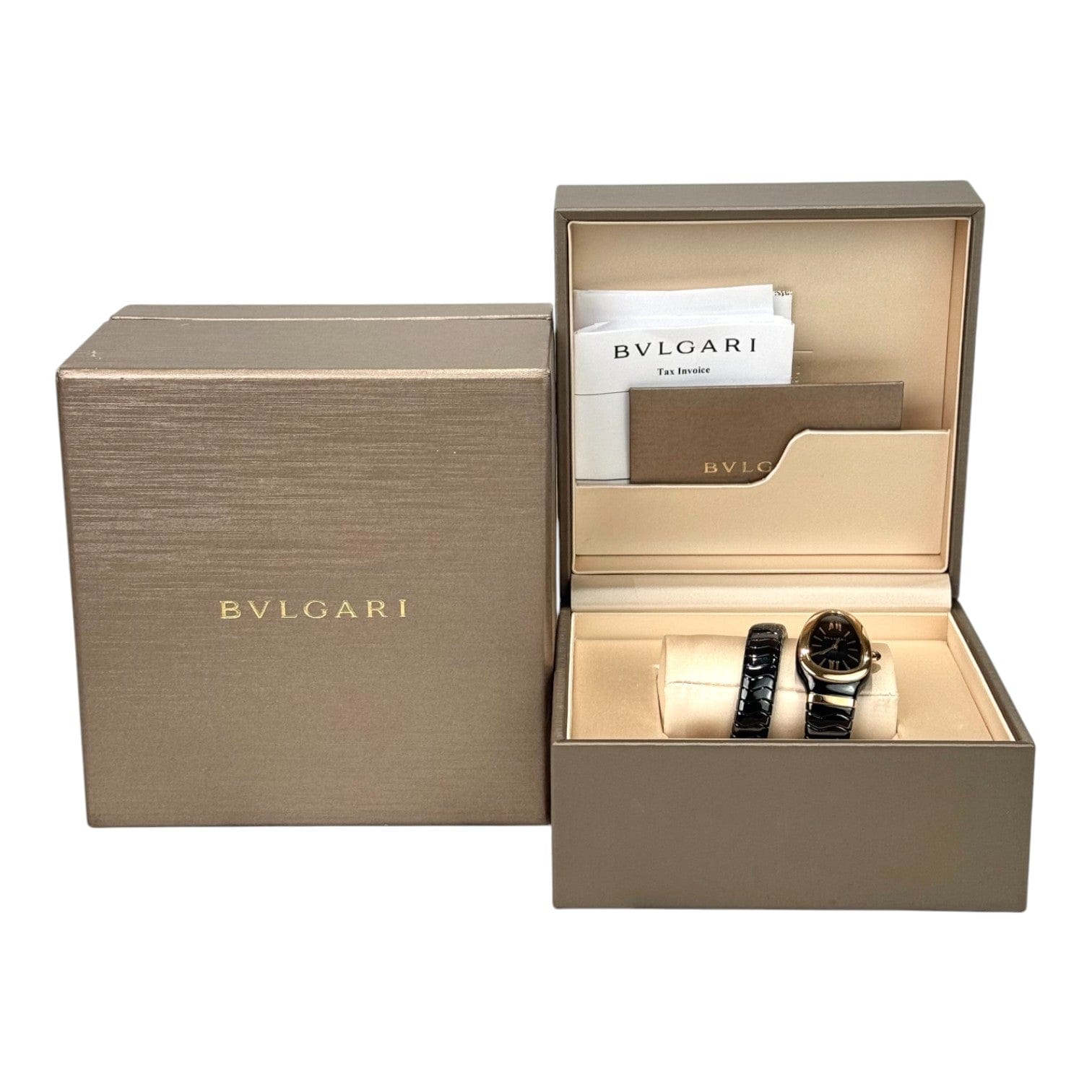 Bvlgari Bvlgari Serpenti Spiga Watch Black Ceramic 18K