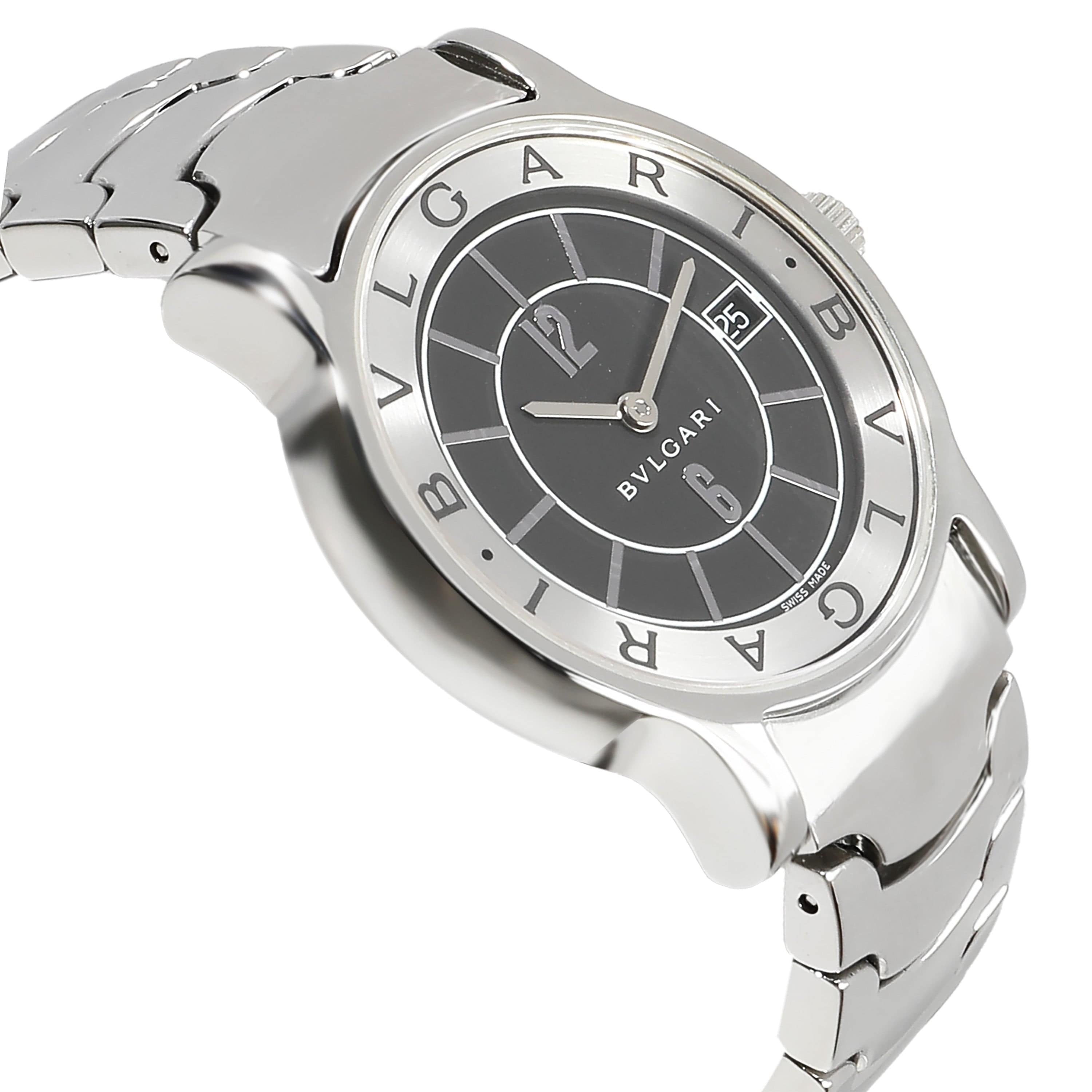 BVLGARI Solo Tempo ST 35 S Unisex Watch in  Stainless Steel