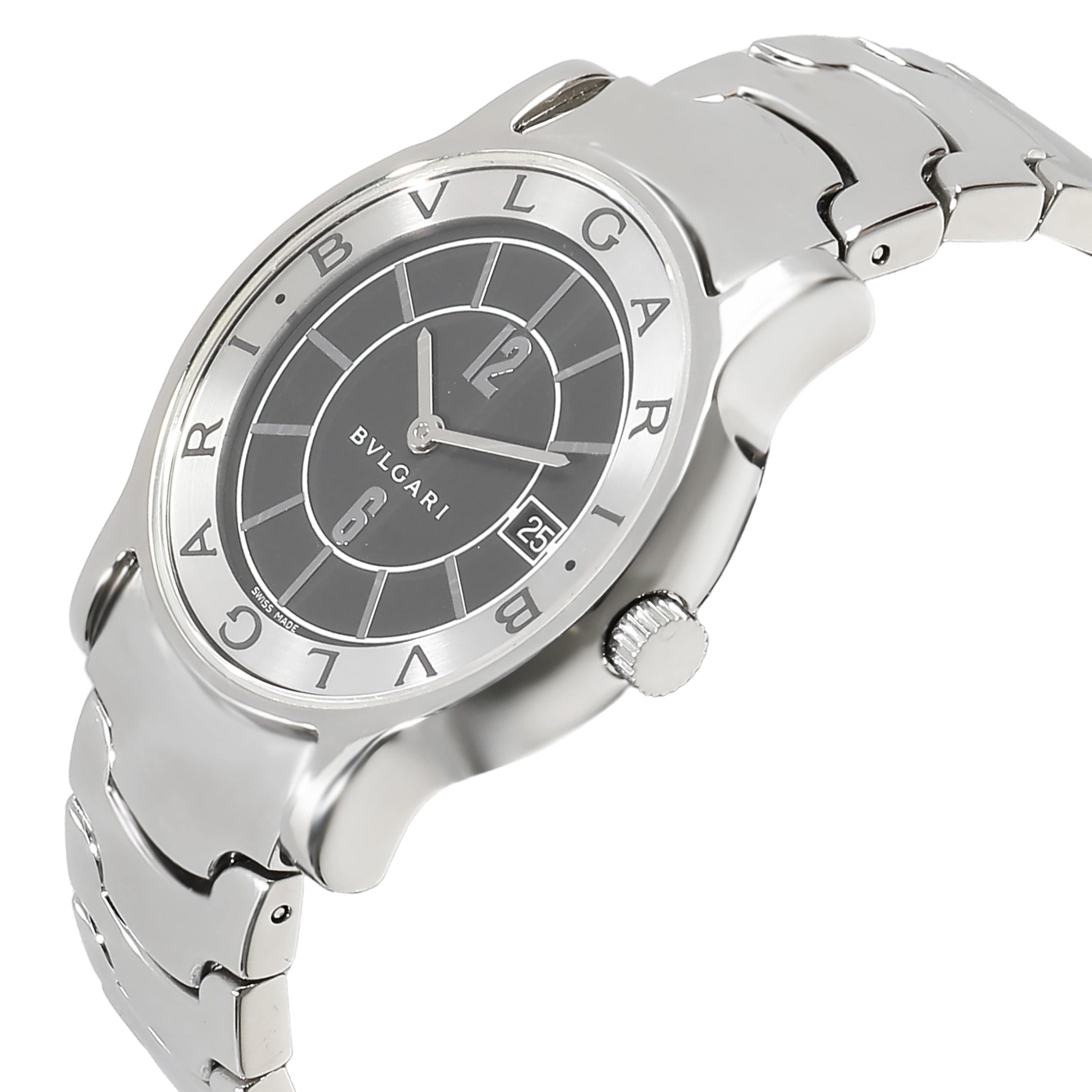 BVLGARI Solo Tempo ST 35 S Unisex Watch in  Stainless Steel