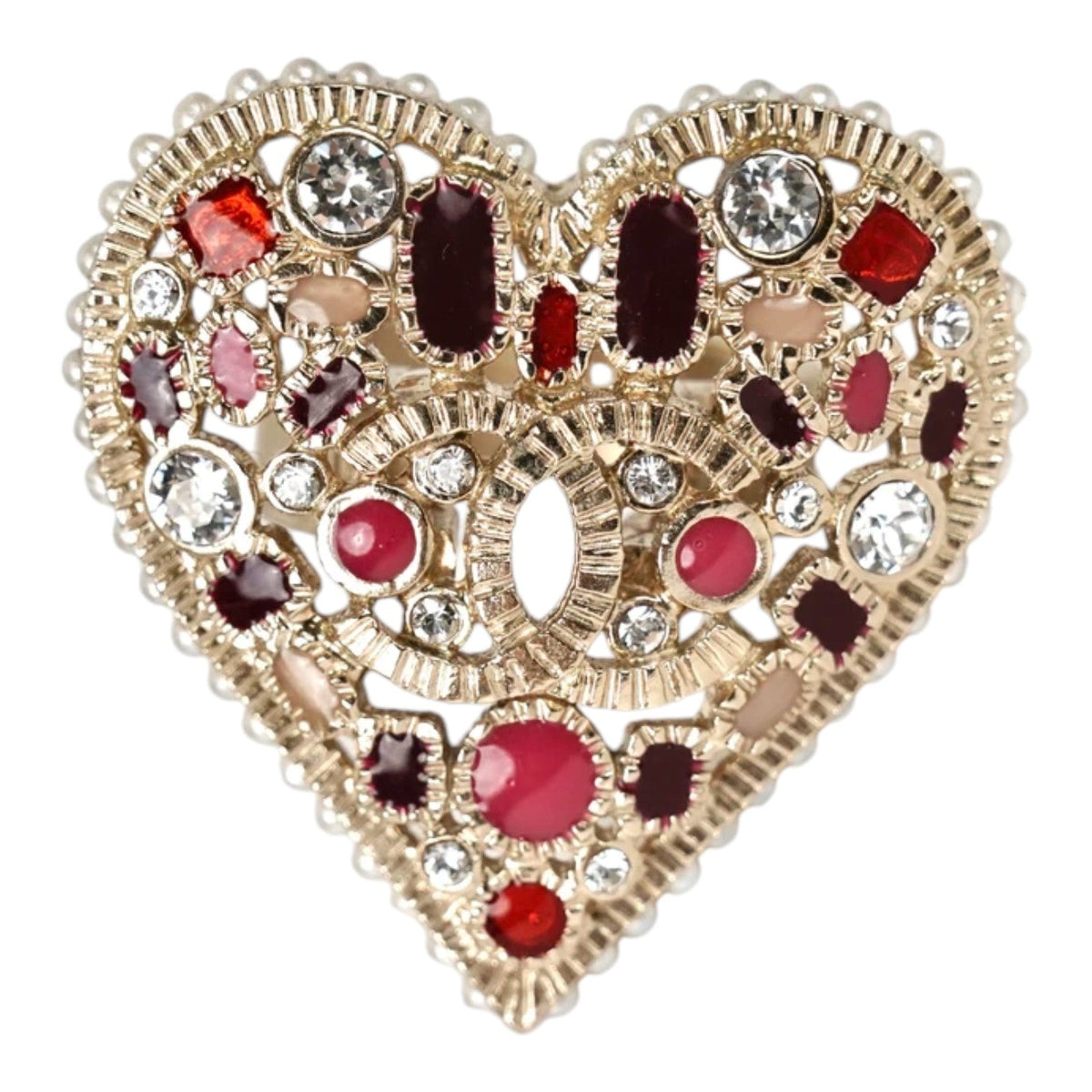 Chanel Vintage Jewelry Ring Heart  - size 54