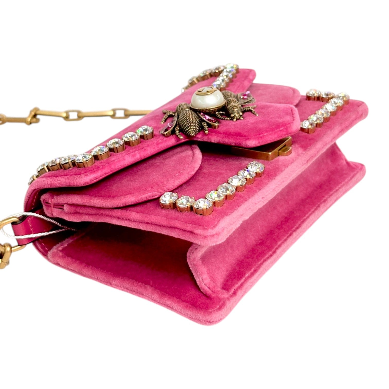 Gucci Velvet Broadway with Chain Strap Bag