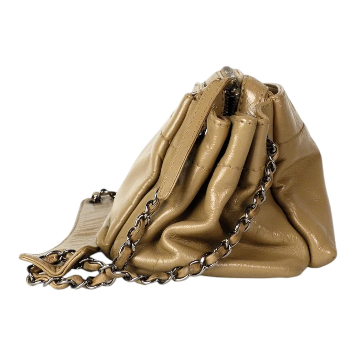 Chanel Brown Leather with Chanel Embossed Bag