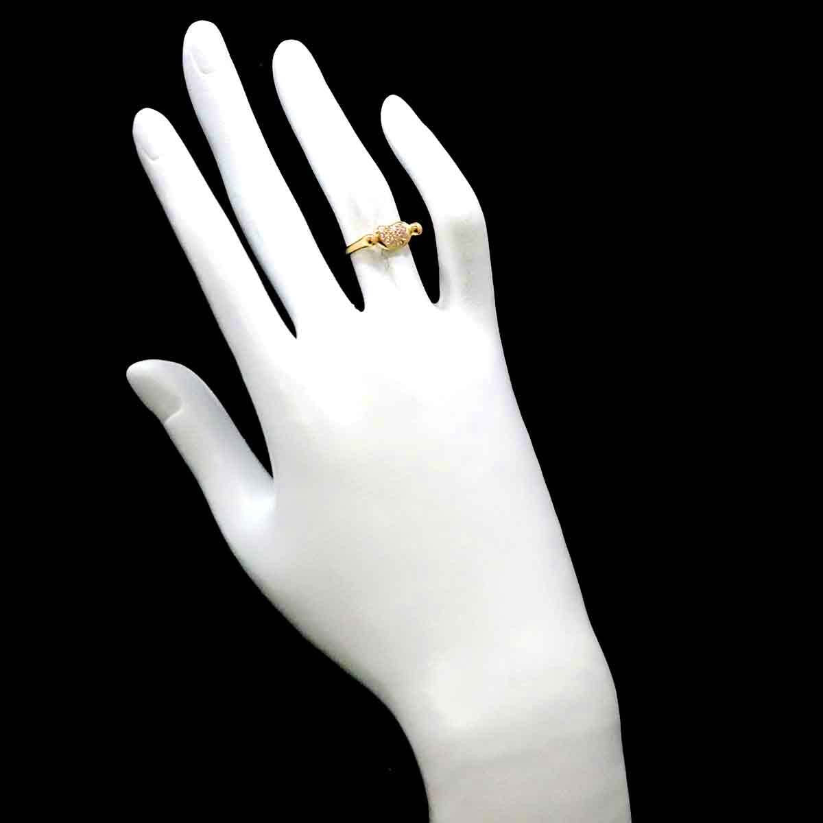 TIFFANY Co. Bean Diamond Ring 18K Yellow Gold 750 Size5.5-5.75(US) 902964215