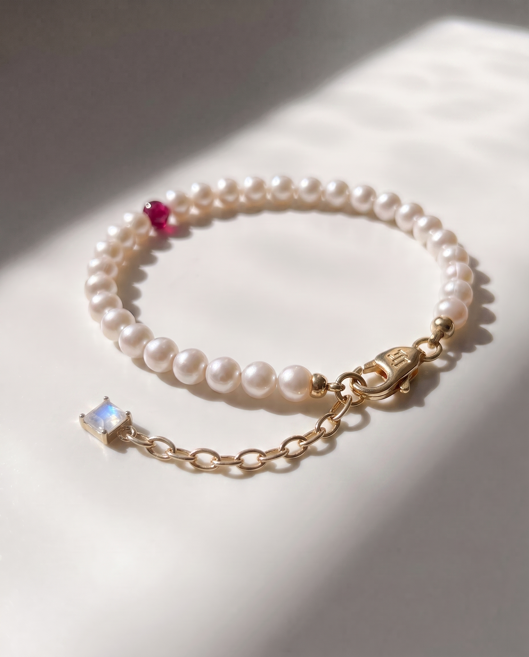 Caesura Pearl Rubellite Bracelet