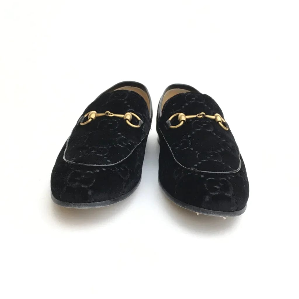 Calgary Gucci Jordaan GG Velvet Loafers Sz 9