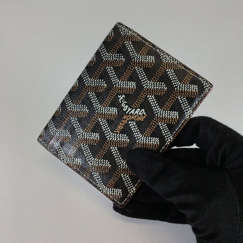 Goyard Victoire Men’s Black Wallet YK Initials Custom