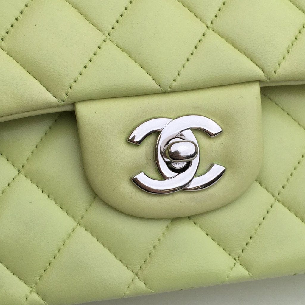 Canada Chanel Classic Flap Medium Green Lambskin SHW