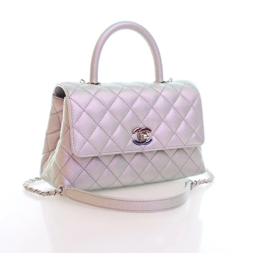 CANADA Chanel Coco Handle Purple Caviar