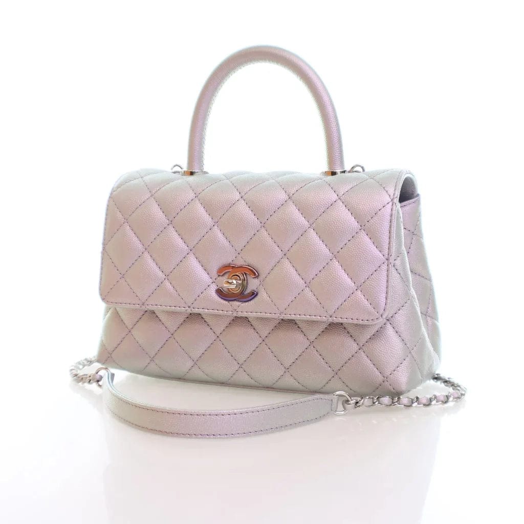 CANADA Chanel Coco Handle Purple Caviar