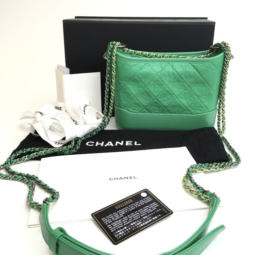 Canada Chanel Gabrielle Small 20S Green Aged Calfskin